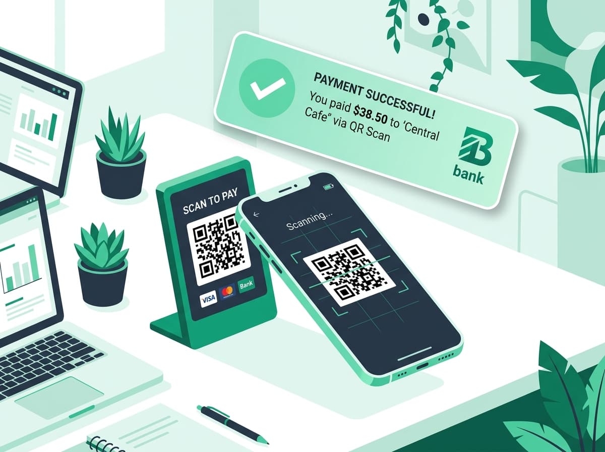 PakBank QR Payment Scanning Illustration